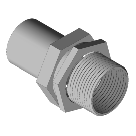 Geberit Adaptor union with male thread and plain end