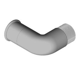 Geberit Carbon Steel elbow adapter 90° with male thread