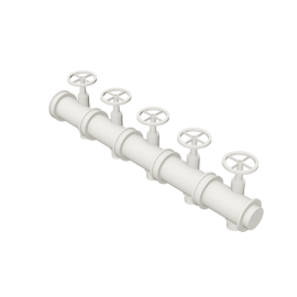 Valsir Pexal EASY 5-way modular manifold for domestic cold water distribution