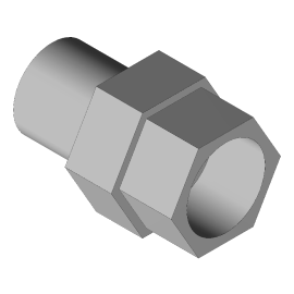 Geberit Adaptor union with female thread and plain end