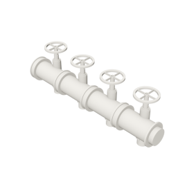 Valsir Pexal EASY 4-way modular manifold for domestic cold water distribution