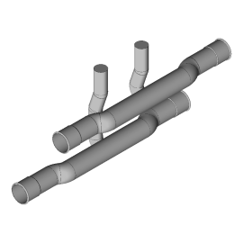 Geberit Set of connector T-pieces for inlet and return flow
