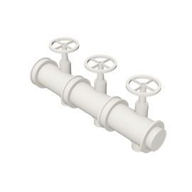 Valsir Pexal EASY 3-way modular manifold for domestic cold water distribution